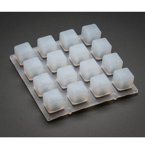 4x4 실리콘 버튼 키패드 (Silicone Elastomer 4x4 Button Keypad - for 3mm LEDs)